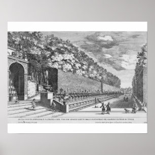 The double Terrace of One Hundred Fountains at Vil Poster
