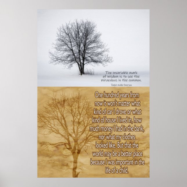 The Double Tree Poster of Thought (Front)