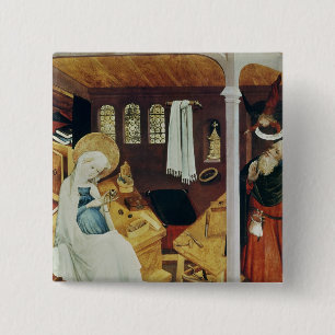 The Doubt of St. Joseph, c.1410-20 15 Cm Square Badge