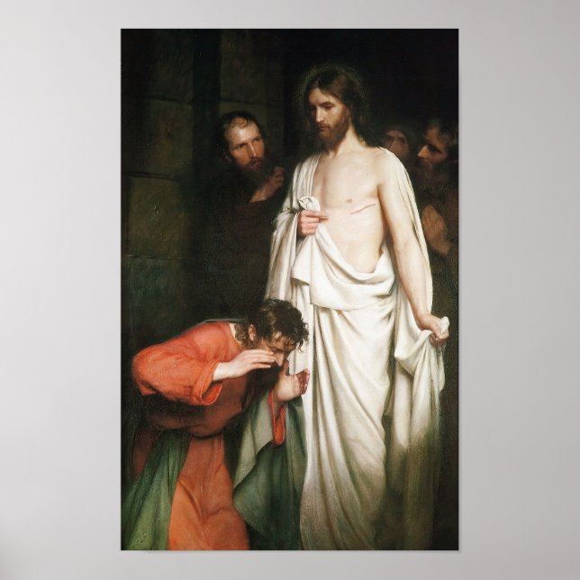 The Doubting Thomas by Carl Bloch Print (Front)