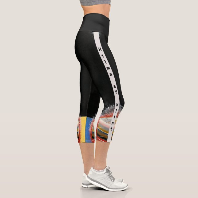 The Dove, 1915 by Hilma af Klint Capri Leggings (Right)