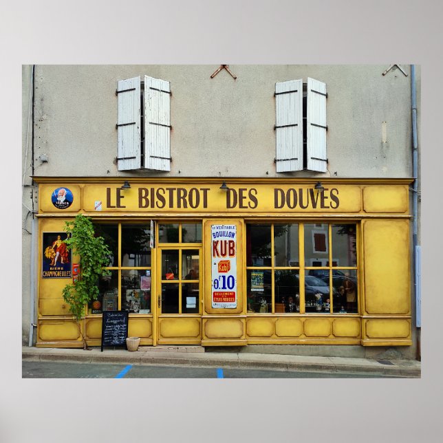 The Dove Bistro, Verteuile Sur Charente.  Poster (Front)