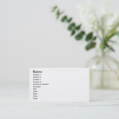 The Dove Business Card (Standing Front)