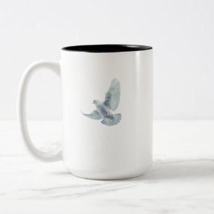 The Dove of peace Two-Tone Coffee Mug