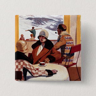 The Downhill Club Promotional Poster 15 Cm Square Badge