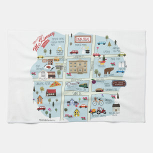 The Downtown McKinney Texas Kitchen Towel