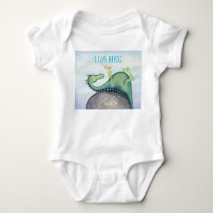 The dragon and the bird baby bodysuit