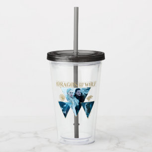 The Dragon and The Wolf Daenerys & Jon Graphic Acrylic Tumbler