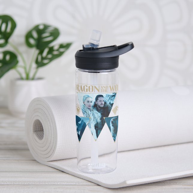 The Dragon and The Wolf Daenerys & Jon Graphic Water Bottle (Yoga)