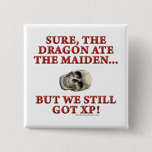 The Dragon Ate the Maiden 15 Cm Square Badge