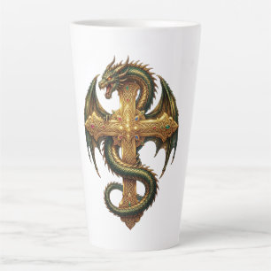 The Dragon Entwined Around the Cross-Your Guardian Latte Mug