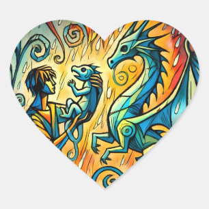 the dragon keeper heart sticker