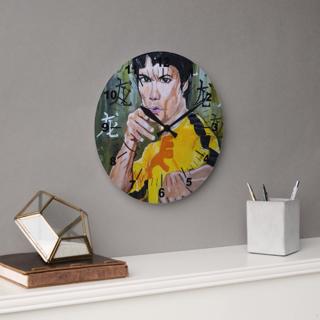 The Dragon Painting by Alfred Fox Large Clock (Office)