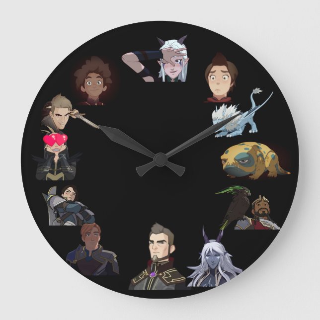 The Dragon Prince Character Wall Clock (Front)