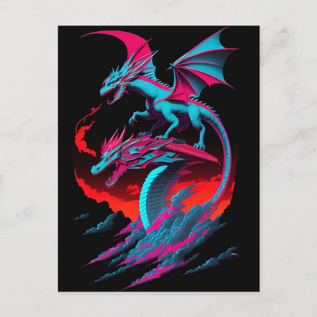 The Dragon Surf Rider Postcard (Front)
