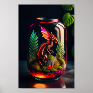 The Dragon Terrarium   Digital Art Print