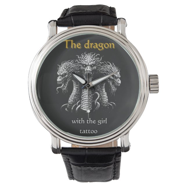 The Dragon with the Girl Tattoo – Funny Dark  Watch (Front)