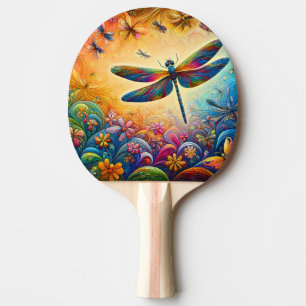 The Dragonfly's Journey Ping Pong Paddle