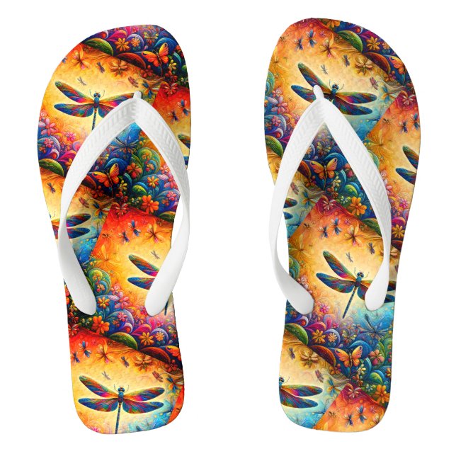 The Dragonfly's Journey  Thongs (Footbed)
