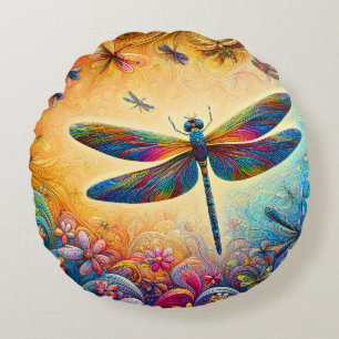 The Dragonfly's Journey Throw Pillow