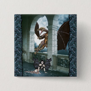 The Dragon's Lair 15 Cm Square Badge
