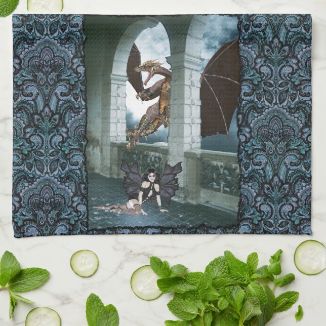 The Dragon's Lair Tea Towel (Folded)