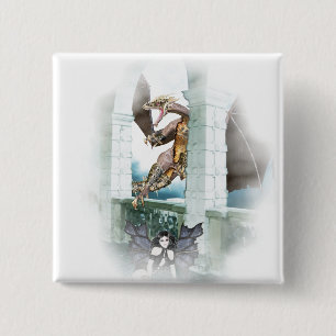 The Dragon's Lair Vignette 15 Cm Square Badge