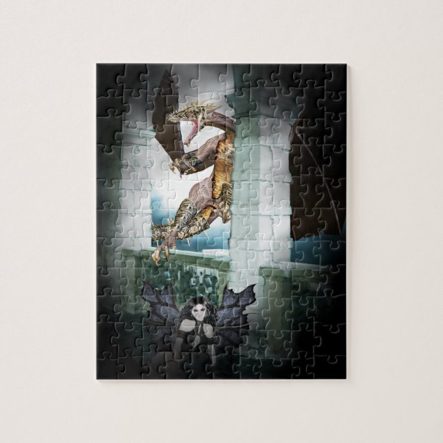 The Dragon's Lair Vignette Jigsaw Puzzle (Vertical)