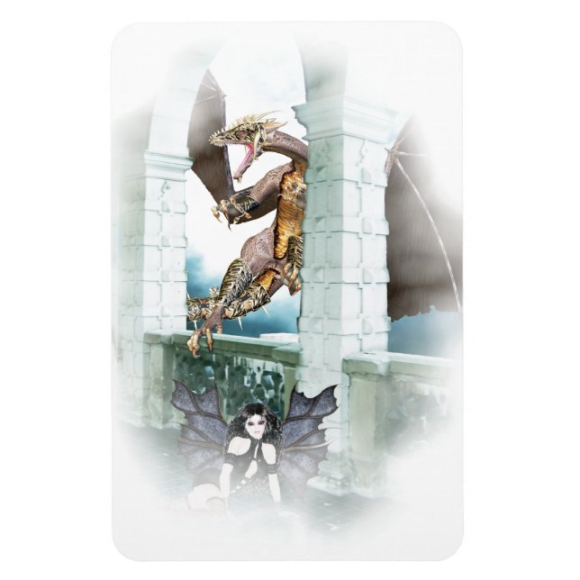 The Dragon's Lair Vignette Magnet (Vertical)