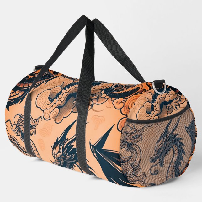 The Dragons War Orange Skies Duffle Bag (Right Corner)