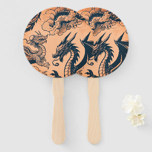 The Dragons War Orange Skies Hand Fan
