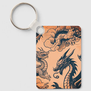 The Dragons War Orange Skies Key Ring