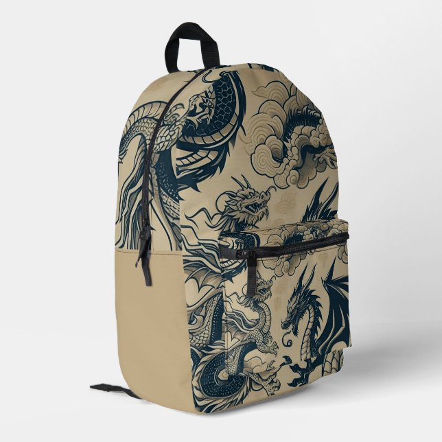 The Dragons War Printed Backpack (Back Corner Left)