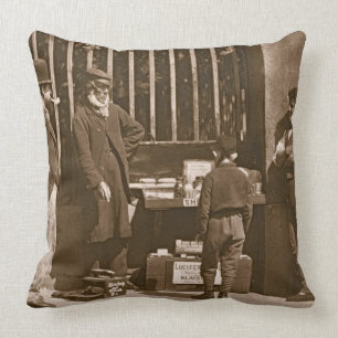 The Dramatic Shoe Black, 1876-77 (woodburytype) Cushion