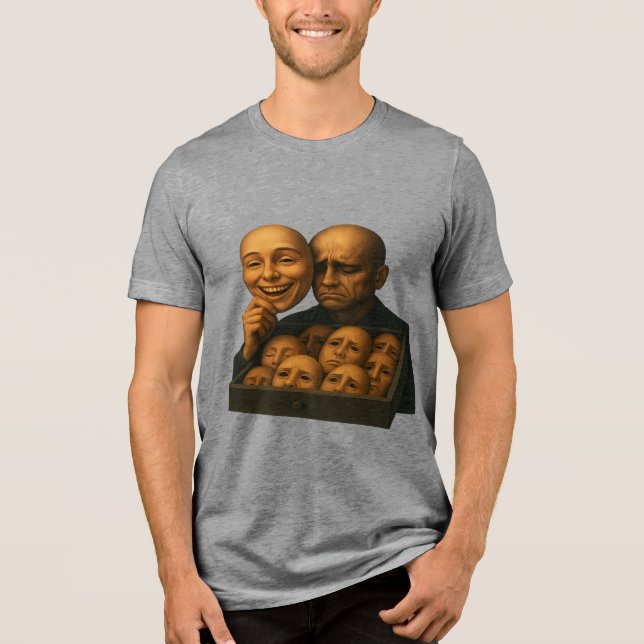The Drawer of Faces Tri-Blend Shirt (Front)