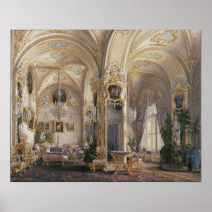 The Drawing Room in Rococo II Style, with Cupids Poster