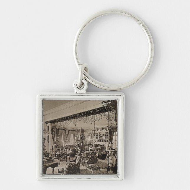 The Drawing Room, Wickham Hall, Kent, 1897 Key Ring (Front)