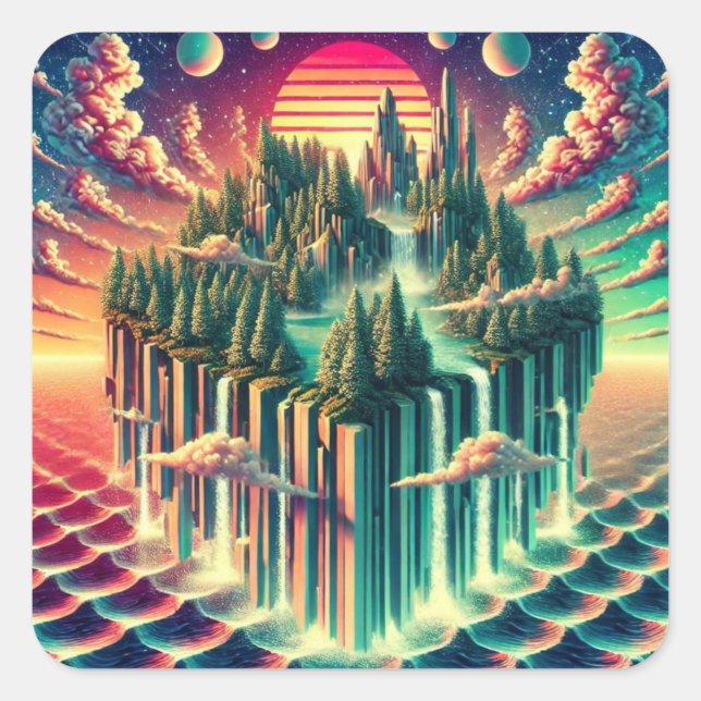 The Dream Island: A Metaphoric Voyage Square Sticker (Front)
