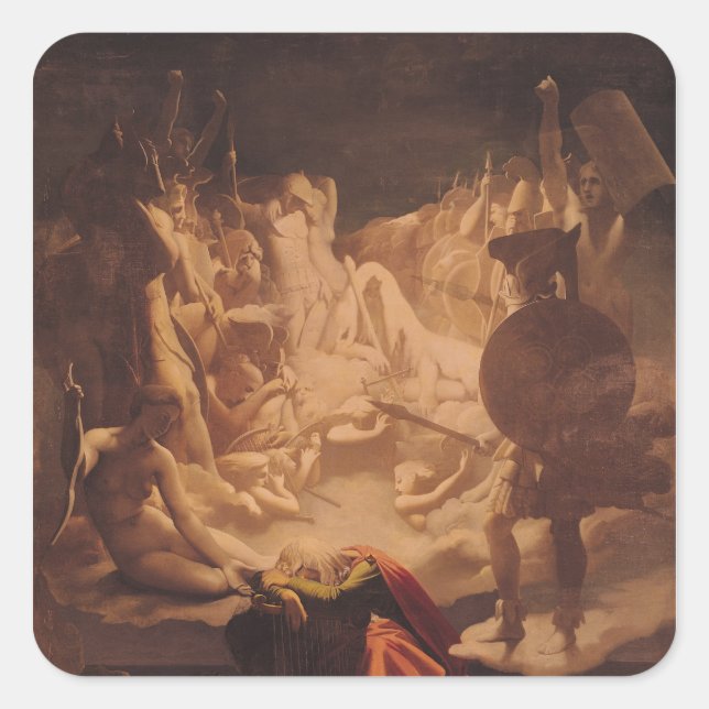 The Dream of Ossian, 1813 Square Sticker (Front)