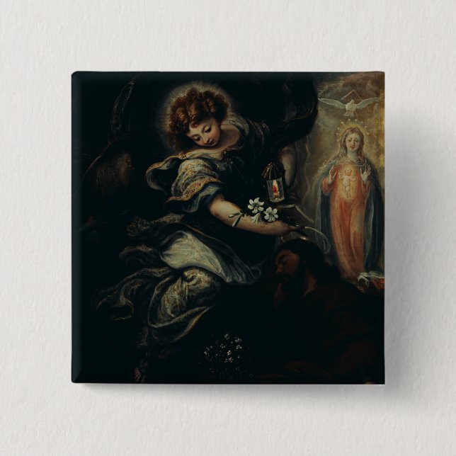 The Dream of Saint Joseph 15 Cm Square Badge (Front)