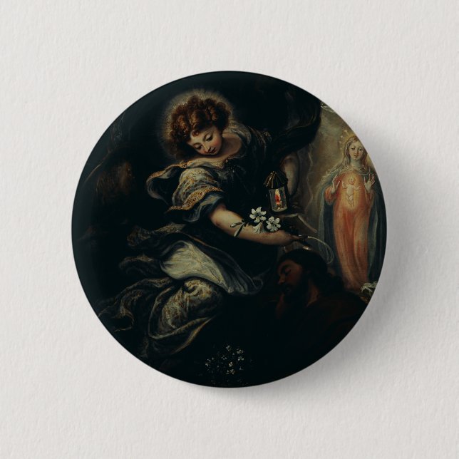 The Dream of Saint Joseph 6 Cm Round Badge (Front)