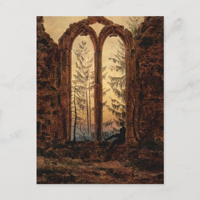 The Dreamer (by Caspar David Friedrich) Postcard (Front)