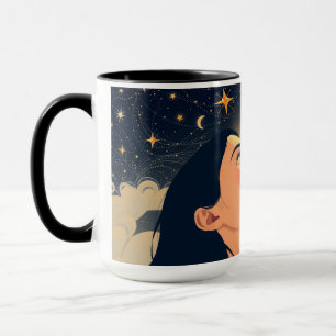 The Dreamer Neo-Deco Starry Night Personalized Mug