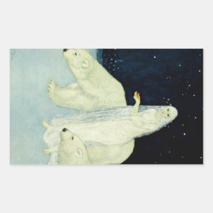 The Dreamer of Dreams: White, Glistening & Shining Rectangular Sticker