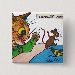 The Dreamland Mascot, Louis Wain 15 Cm Square Badge