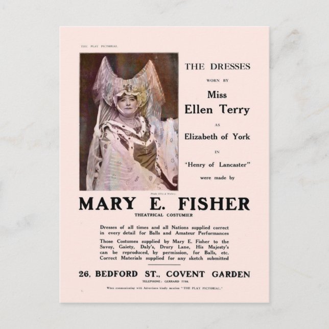 The Dresses of Ellen Terry Postcard (Front)