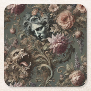 The Driftkeeper’s Paradox – Gothic Mythic Square Paper Coaster