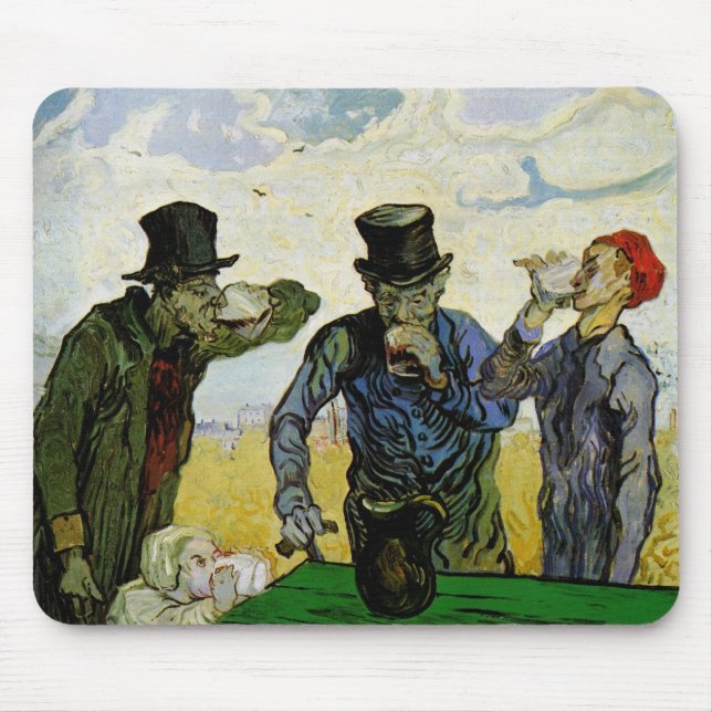 The Drinkers by Vincent van Gogh Mouse Pad (Front)
