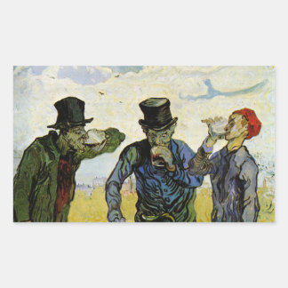 The Drinkers by Vincent van Gogh Rectangular Sticker