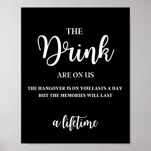 The Drinks Are On Us The Hangover Lasts A Day Poster (Front)